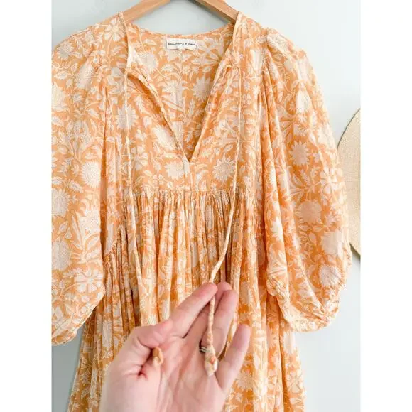 Daughters of IndiaKyra Mini Dress in TangerineSz S
